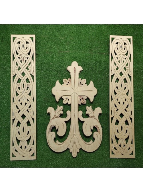 Фото Прорезная резьба, декор на канунник (канун) в храм заказать в мастерской