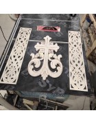 Изображение Прорезная резьба, декор на канунник (канун) в храм с разных ракурсов