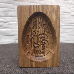 Пасхальное яйцо с надписью ХВ и петушком деревянная форма для печати пряника