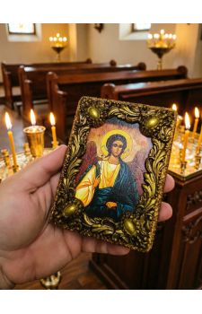 Маленькая икона Ангел Хранитель без камней