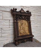 Фотография Резная уникальная икона святой Ангел Хранитель под разными углами Изображение Резная уникальная икона святой Ангел Хранитель с разных ракурсов