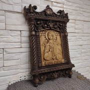 Резная уникальная икона святой Ангел Хранитель