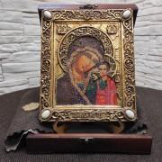 Подарочная икона пресвятой Богородицы Казанская с камнями