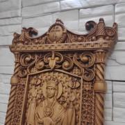 Фото резной иконы пресвятой богородицы Неупиваемая чаша вид сверху