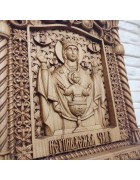 Фотография Резная уникальная икона пресвятой богородицы Неупиваемая чаша под разными углами Изображение Резная уникальная икона пресвятой богородицы Неупиваемая чаша с разных ракурсов