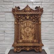 Резная уникальная икона пресвятой богородицы Неупиваемая чаша
