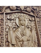 Фотография Резная уникальная икона пресвятой богородицы Неупиваемая чаша под разными углами Изображение Резная уникальная икона пресвятой богородицы Неупиваемая чаша с разных ракурсов
