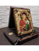 Изображение Икона пресвятой богородицы Песчанская с камнями с разных ракурсов