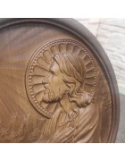 Изображение Резное панно Иисусова молитва с разных ракурсов