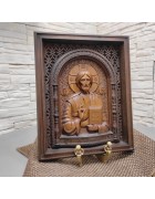 Фотография Икона Господа Вседержителя, греческая под разными углами Изображение Икона Господа Вседержителя, греческая с разных ракурсов
