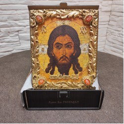 Православная икона Спас Нерукотворный под старину, массив сосны
