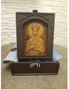 Изображение Резная икона святая равноапостольная царица Елена с разных ракурсов