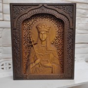 Резная икона святая равноапостольная царица Елена