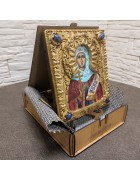 Изображение Икона святой мученицы Натальи Никомедийской с камнями с разных ракурсов