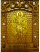 Изображение Резная икона святой Архангел Михаил с разных ракурсов