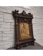 Фотография Резная уникальная икона Николай Чудотворец под разными углами Изображение Резная уникальная икона Николай Чудотворец с разных ракурсов
