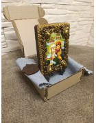 Изображение Маленькая икона Петр и Феврония Муромские без камней с разных ракурсов