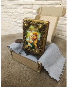 Изображение Маленькая икона Петр и Феврония Муромские без камней с разных ракурсов