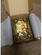 Изображение Маленькая икона Петр и Феврония Муромские без камней с разных ракурсов