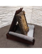 Изображение Сергий Радонежский, резная икона с камнями с разных ракурсов