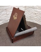 Изображение Сергий Радонежский, резная икона с камнями с разных ракурсов