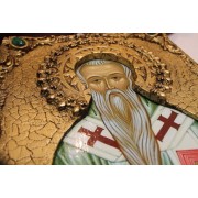 Именная икона Стефан (Великопермский), епископ размером 30 на 40 см с камнями