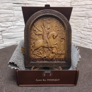 Резная икона Чудо Святого Георгия о змие (Георгий Победоносец)