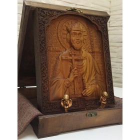 Резная икона святой равноапостольный князь Владимир