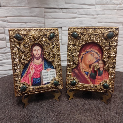 Венчальные иконы под старину пресвятой богородицы Казанская и Господа
