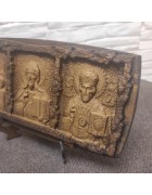 Изображение Резная икона Триптих спаси и сохрани из массива Бука с разных ракурсов